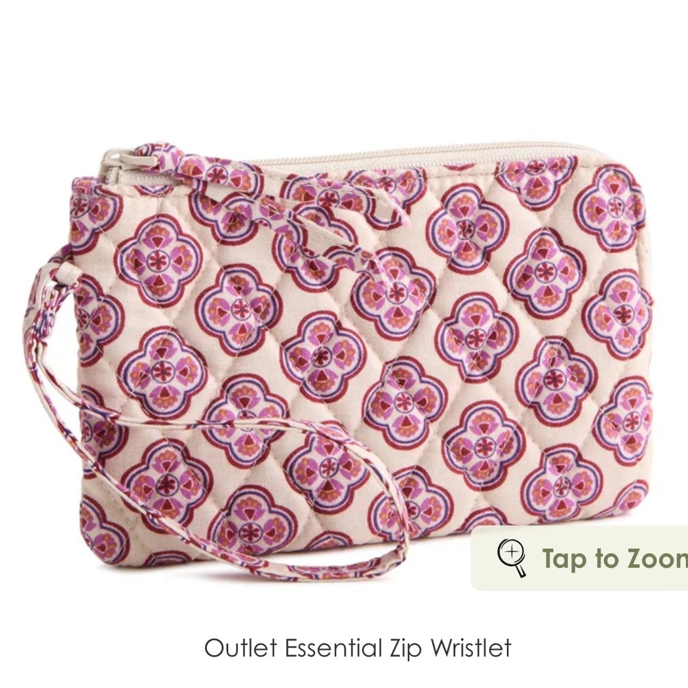 Vera Bradley Lavender Geo Essential Zip Wallet